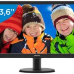 Monitor Philips modelo 243v5qhaba LCD MVA LED 23.6 polegadas