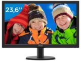 Monitor Philips modelo 243v5qhaba LCD MVA LED 23.6 polegadas
